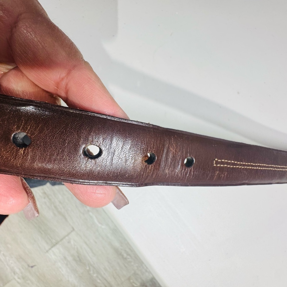 Italian Leather Men’s Belt – Size 38 / 95 cm – Brown - Picture 4 of 11